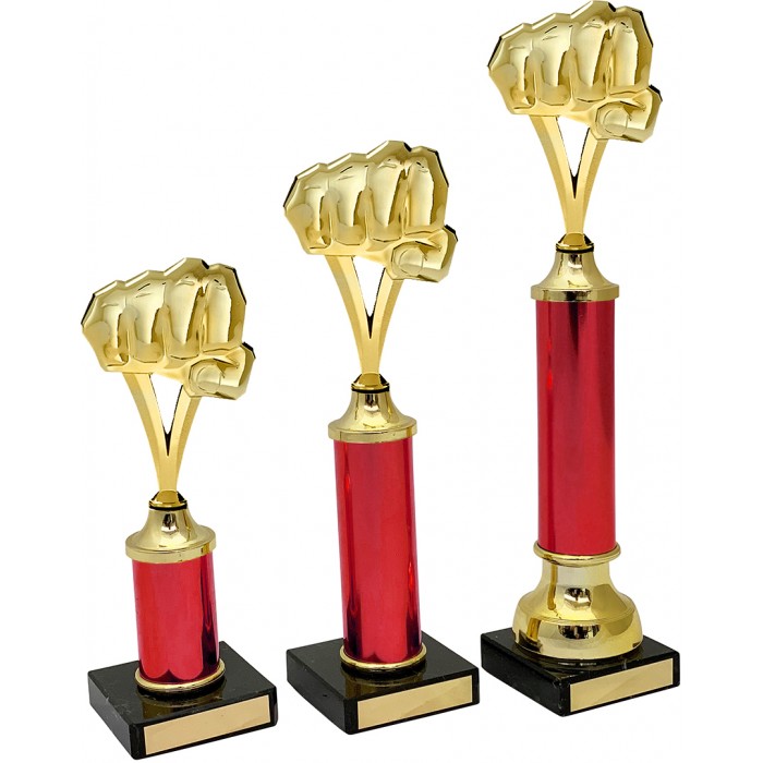 MARTIAL ARTS METAL  TROPHY  - AVAILABLE IN 3 SIZES